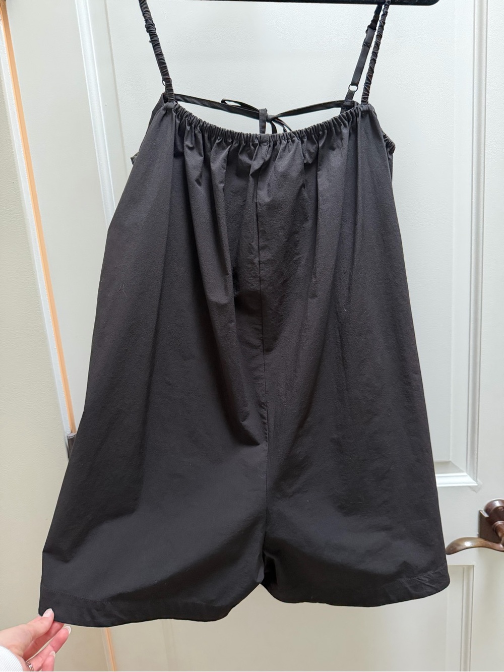 ELEH Black Oversized Wide Leg Romper Playsuit Size M